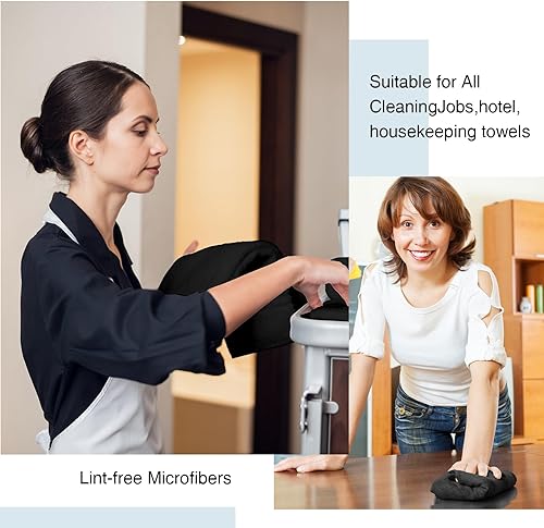 Miniatura 4 de 200 paños de limpieza de microfibra absorbentes a granel, reutilizables, sin pelusas, sin manchas, trapos de lavado para casa, cocina, oficina,