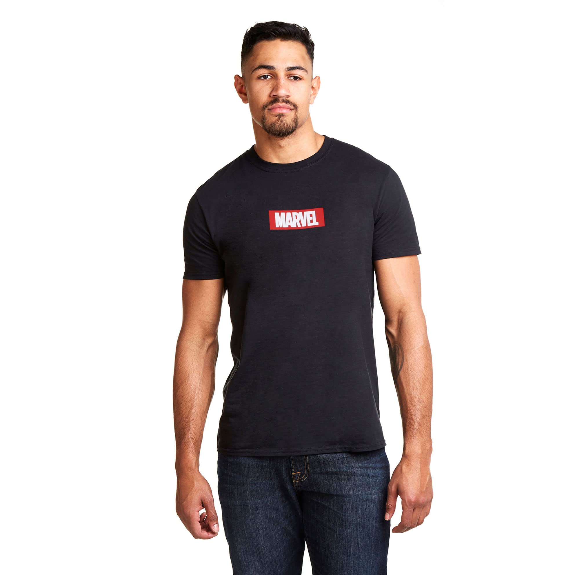 MarvelMen's Box Logo T-Shirt