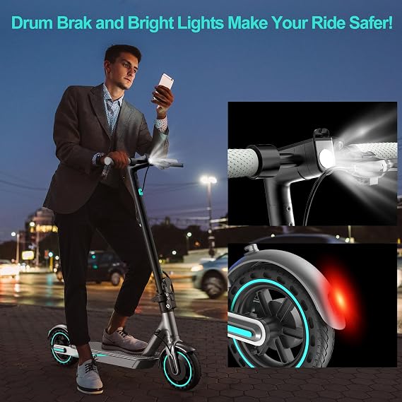 Electric Scooter,8.5/10 Solid Tires,UP to 19MPH,350W/500W Powerful Motor,20-31 Mile Range with Braking System,Foldable Lightweight Electric Scooter for Adults,Max Load 265 LBS,App Control
