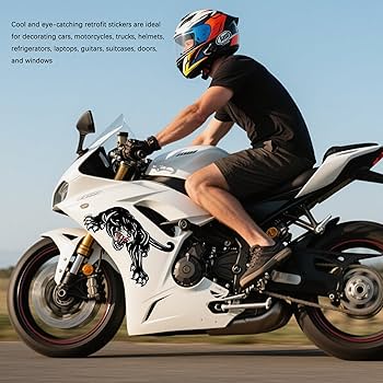 Adesivo Prespaziato Pantera Nera - Mod.2 - PVC Resistente Per Auto, Moto, Casco, Parete - AMA Shop - Personalizzabile - 3