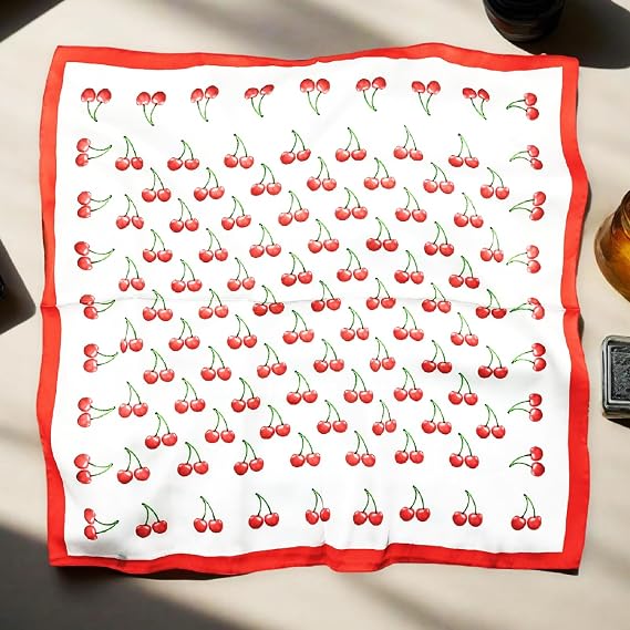 CYian Silk Feeling Scarf for Women Square Scarf Satin Head Scarves Fashion Neck Scarfs for Bag Hair Scarves Gift