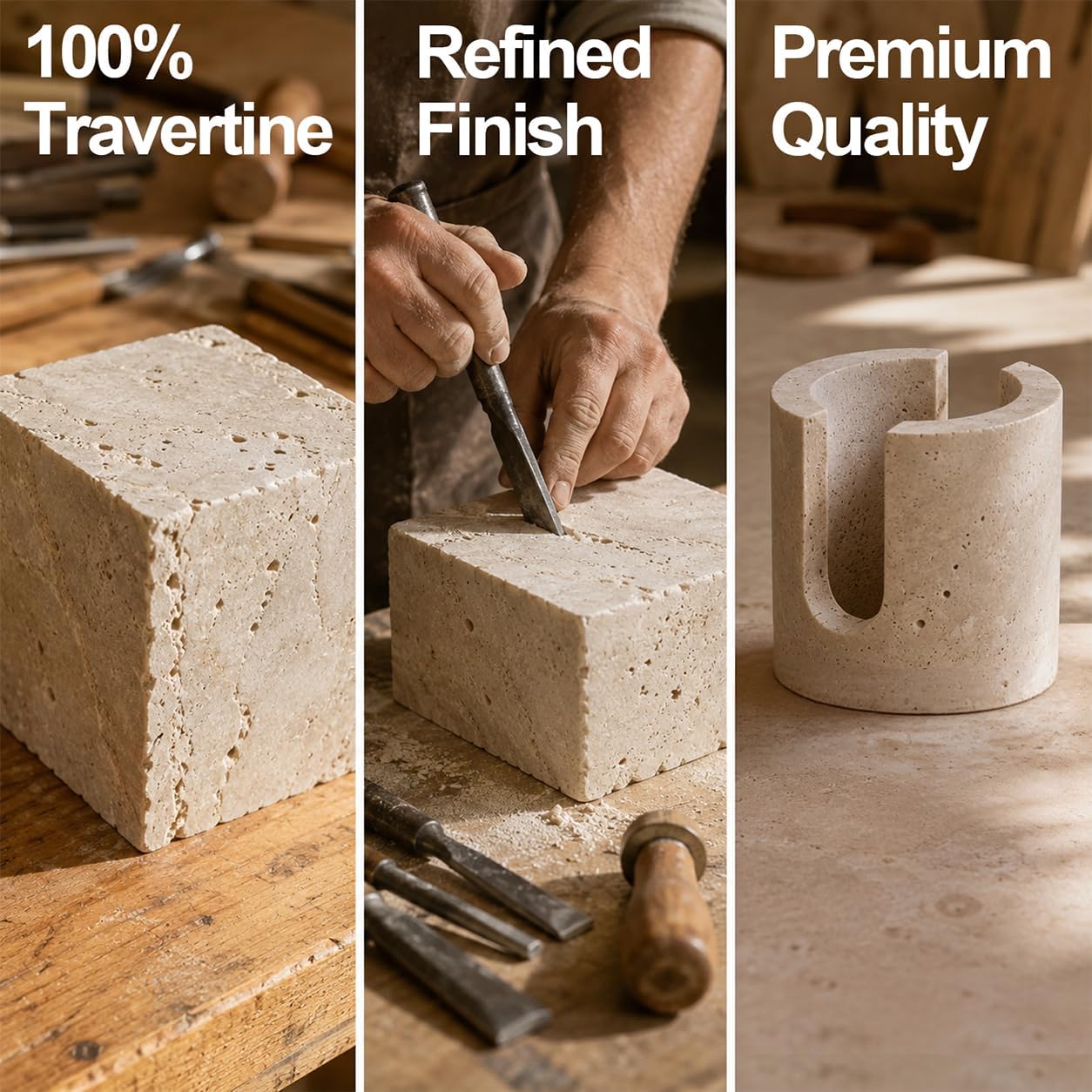 Travertine Sponge Holder for Kitchen Sink, Natural Stone Caddy Tray