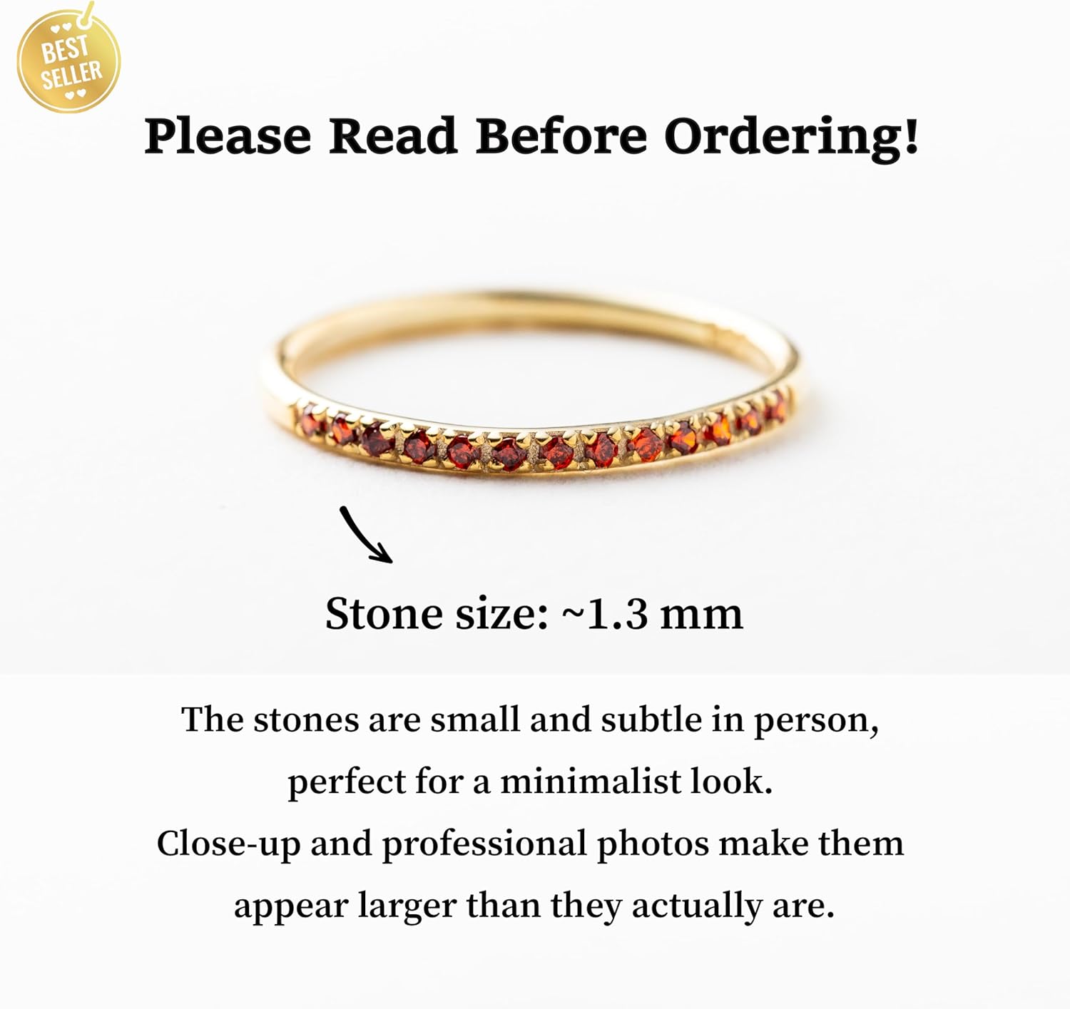 SilveristicJewelry Birthstone Thumb Ring for Women – Dainty Gold, Silver, or Rose Gold Ring, Mother's Day Gift, Grandma Ring, Minimalist Birthstone Jewelry