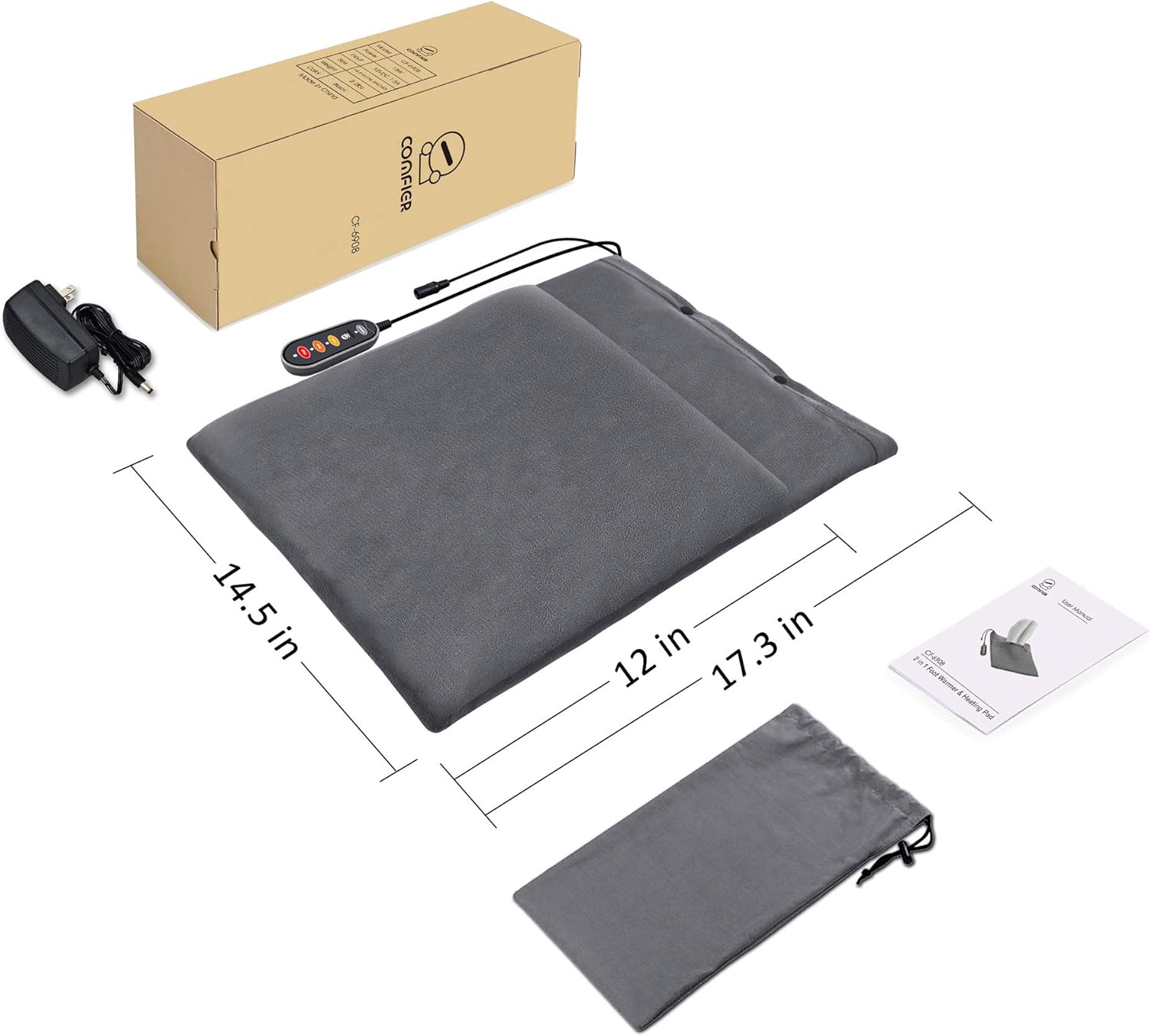 Review Comfier 2-in-1 Foot Warmer and Heating Pad, 12V Safety Voltage Washable Large Size, 60 Minutes Auto Shut Off, Feet Warmer for Women Men Pad and Heating Blanket for Cramps Black Friday 🔥 Comfier 2-in-1 Foot Warmer and Heating Pad, 12V Safety Voltage Washable Large Size, 60 Minutes Auto Shut Off, Feet Warmer for Women Men Pad and Heating Blanket for Cramps