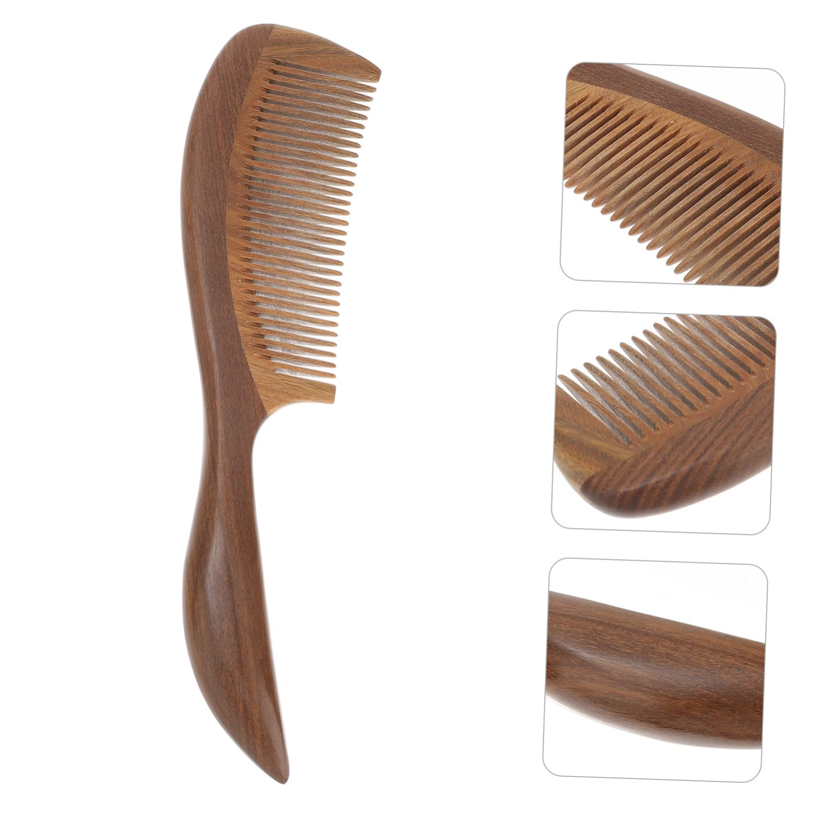 DOITOOL 5piezas Peine De Madera Antiestática De Dientes Para Cabello Rizado y Grueso Cepillo De Masaje Natural Para Mujeres Para y Relajación Del Cabelludo