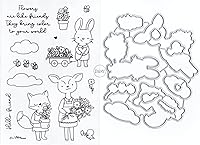 Vista 10 de DzIxY Puppy House - Juego de sellos transparentes y troqueles de corte de metal para hacer tarjetas, álbumes de recortes, suministros de papel