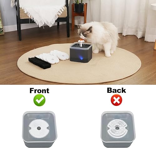 Miniatura 5 de Paquete de 8 filtros de fuente de agua Cat con esponjas de prefiltro de repuesto, compatibles con fuentes Wonder Creature, iPettie AONBOY de 67 oz2 L