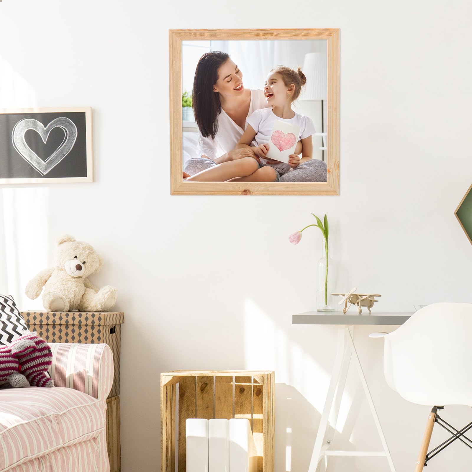 Leere Holz Fotorahmen 5 Stück aus Pinus Sylvestris für Bilder
