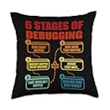 Eat Sleep Code Repeat Full Stack Coder Software Developer Throw Pillow