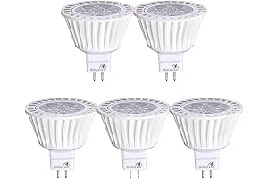 Bioluz Dimmable MR16 LED Bulbs: 5-Pack of Ultra-Efficient 12V Lighting