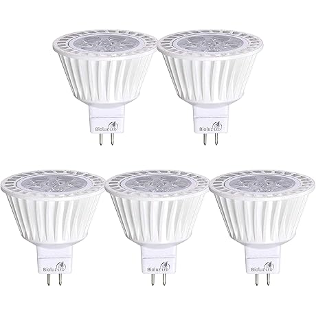 Bioluz Dimmable MR16 LED Bulbs: 5-Pack of Ultra-Efficient 12V Lighting