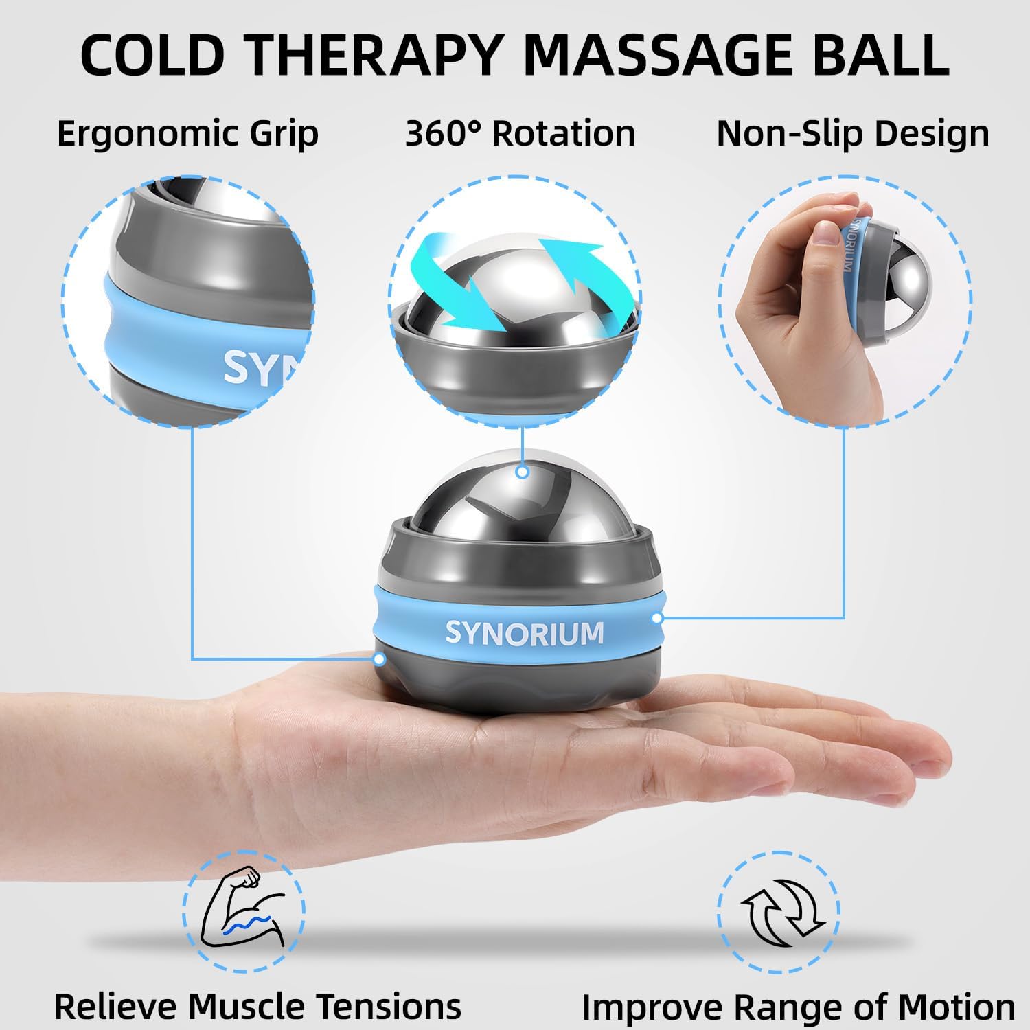 Massage Ice Roller Ball, Cold Therapy Massage Ball