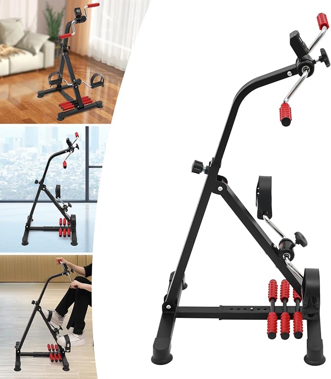 Bicicleta de Pedaleo para Fitness y Rehabilitación en Casa - Resistencia Ajustable miniatura 2