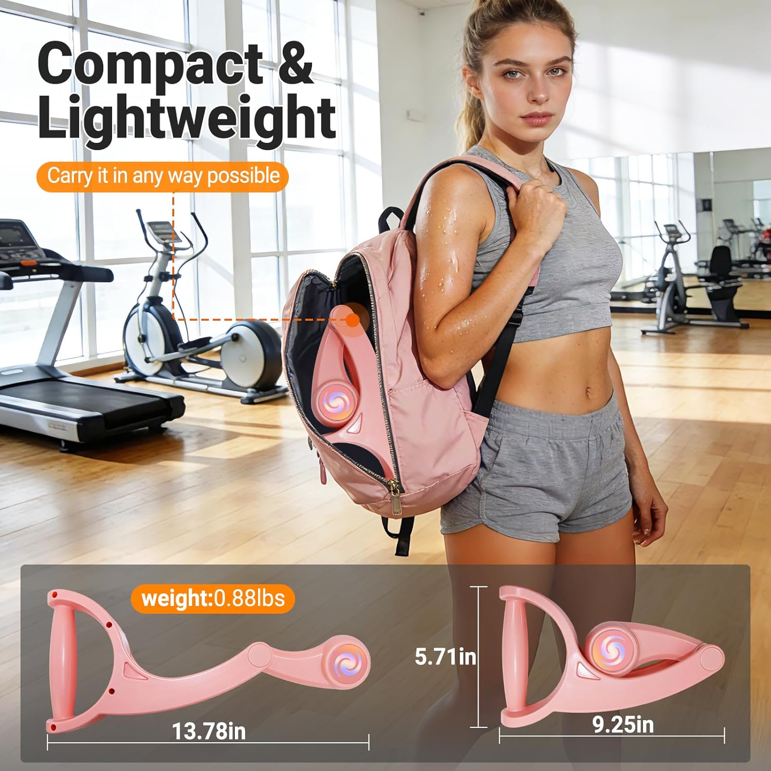 Arm Workout for Men and Women Weighted Ropeless Battle Rope for Home Gym Arm Trainer Workout Fitness Equipment 360° Hand-Crank Forearm Trainer for Full-Body HIIT, Low-Impact Aerobic Training
