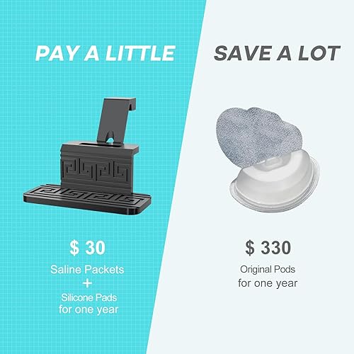 Miniatura 5 de FireAnt Almohadillas de sal de silicona compatibles con Navage Nasal Care, accesorios de repuesto reutilizables de cápsulas salinas, fácil operación