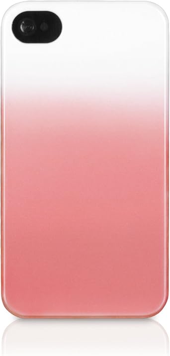 XtremeMac Microshield IPP-MF4S-33 Phone Cover with Fade Design for iPhone 4/4S Coral/White