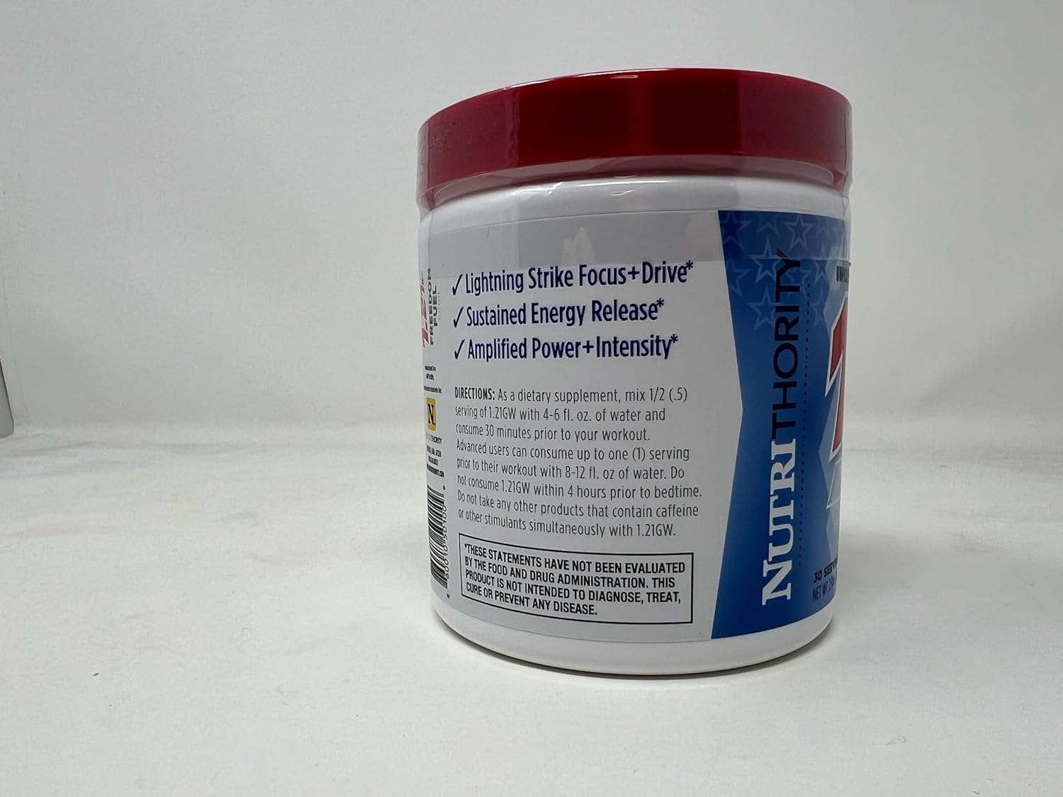 Nutrithority 1.21gw High Stim Pre-Workout, Freedom Fuel - Strength Gains Powder Energy Supplement - Unparalleled Pumps, Focus, & Drive - Intense Blend of Time Released Caffeine