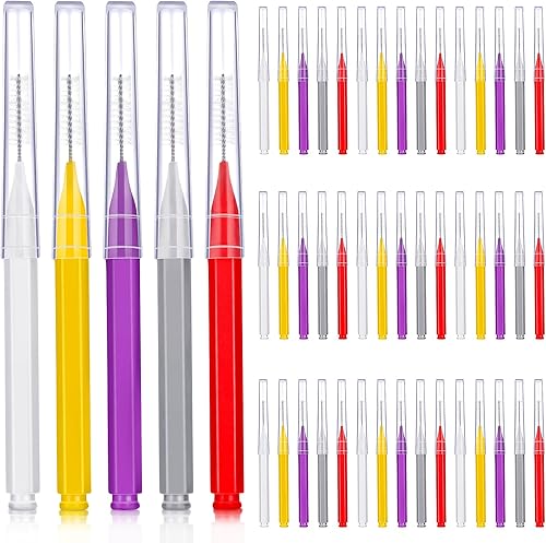 50 piezas de cepillo interdental palillo de dientes dental dental limpiador de dientes dental cabeza dental higiene dental dental interdental