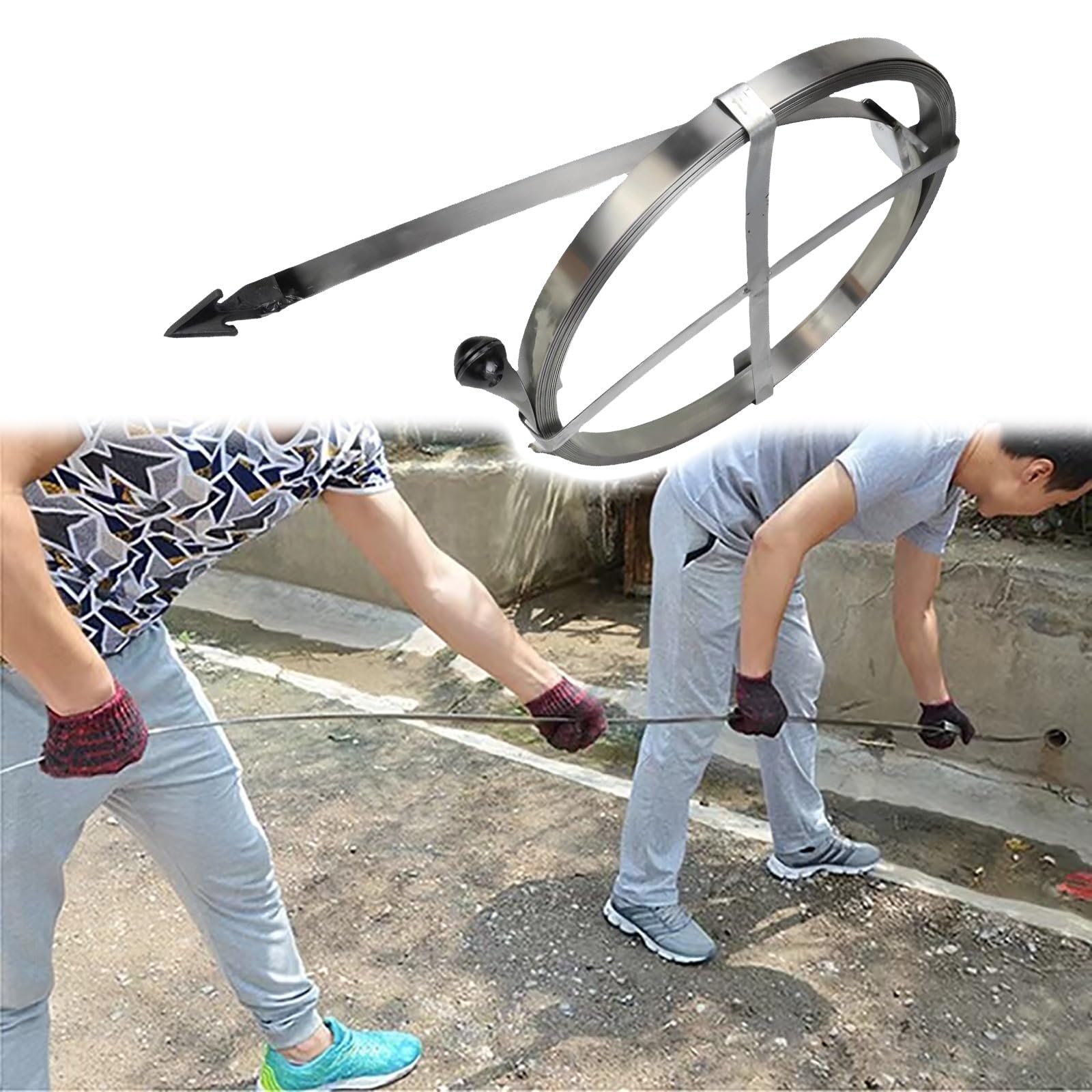 Taśma kanalizacyjna 6m 16m x 25 50mm do usuwania zatorów w rurach | Bardzo długie narzędzie do czyszczenia zewnętrznych rur spustowych wody z głowicą udarową do szamba(W 50mm/2'',L 22m/72')