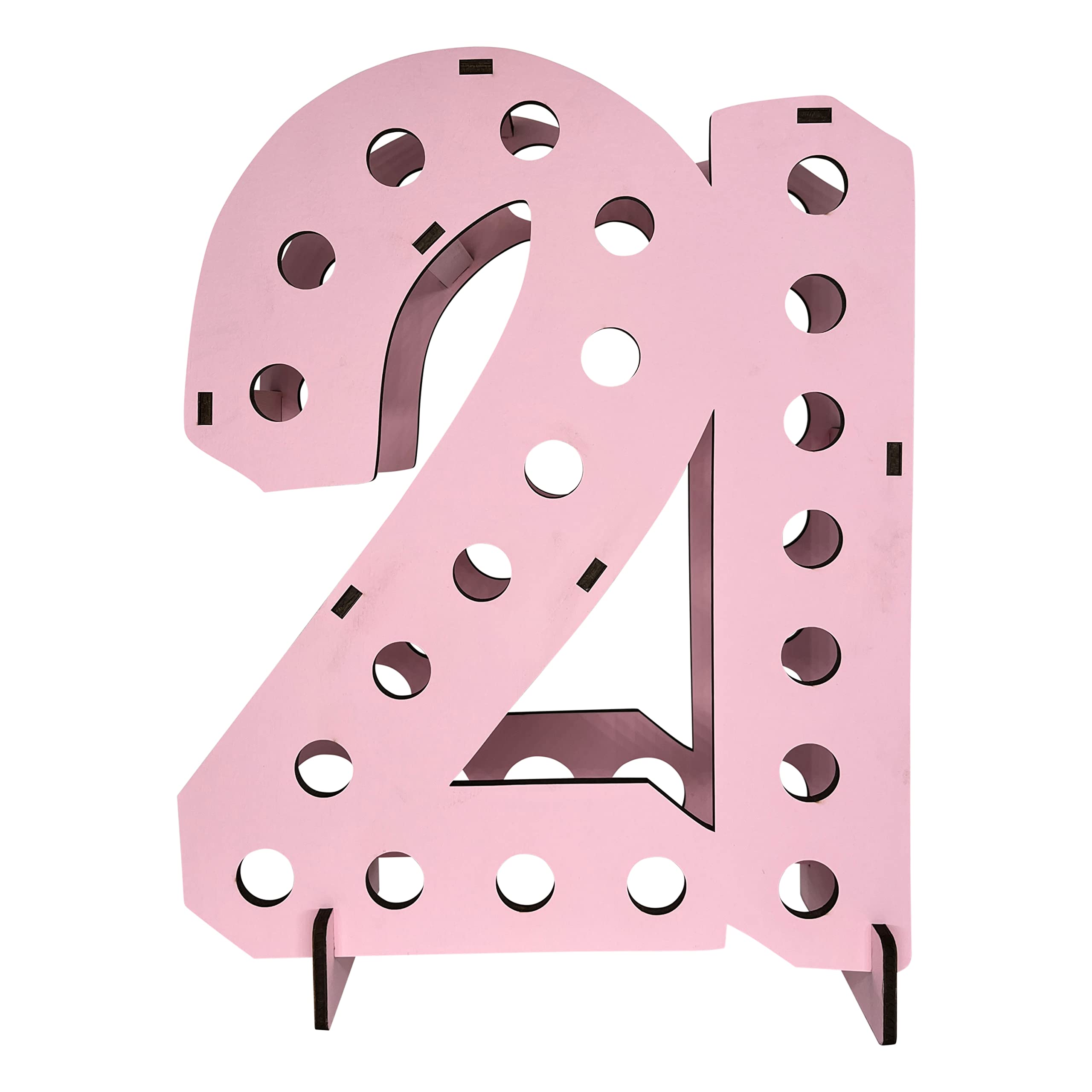 Mini Liquor Bottle Display Shelf | 21st Birthday Decorations for Him or Her | 21st Birthday Gifts for Her or Him | Available in Three Colors | 21 Pink