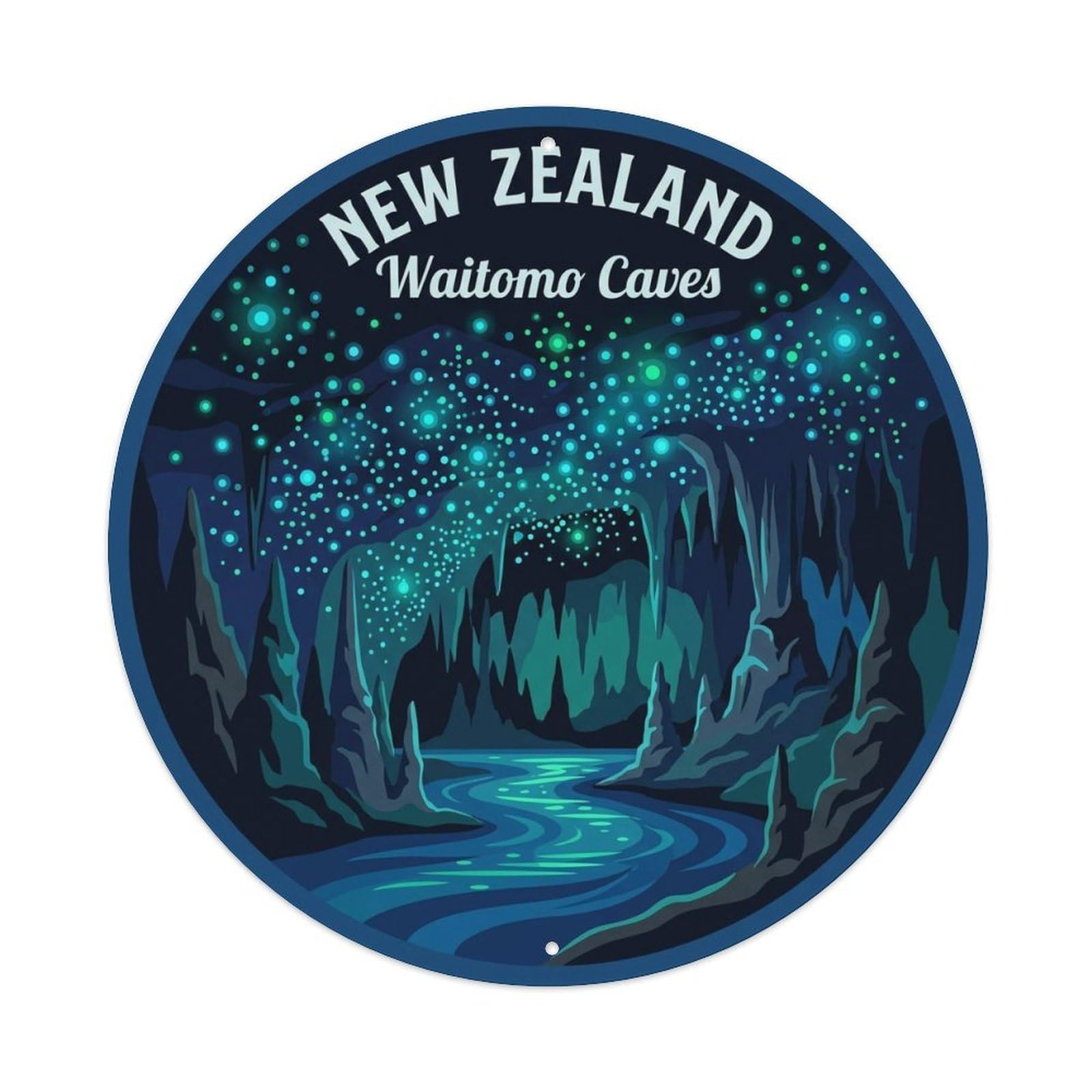 Vintage Travel New Zealand Wanderlust Vintage Metal Tin Sign Plaque Wall Decor for Cafe, Club Bar, Office, Garden Metal Poster 8x8Inch