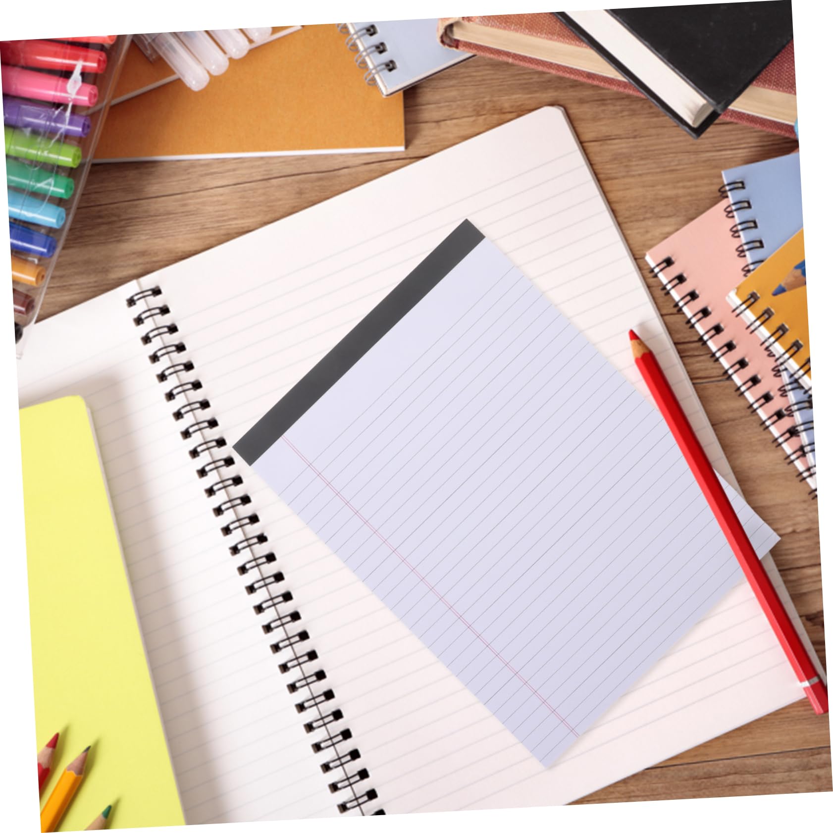 Quaderno Appunti Righe A4 Bianco 4 Pezzi Carta per Ufficio | Carta Spessa, Scrittura Facile, Formato A4, Blocco da Tavolo per Pianificazione Scrivania
