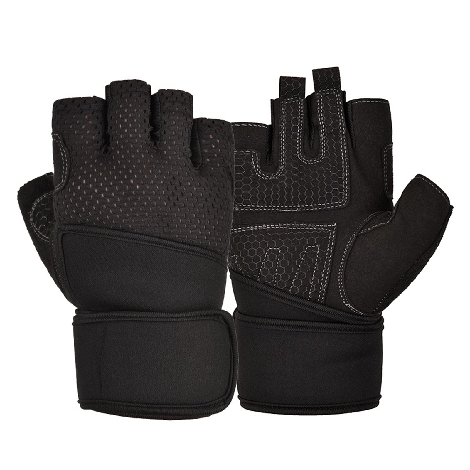 Guanti da Palestra, Guanti da Allenamento Traspiranti Leggeri, Guanti di Sollevamento Pesi Ultraleggeri for Uomini e Donne Home Palestra Ciclismo (Color : Black, Size : XL)