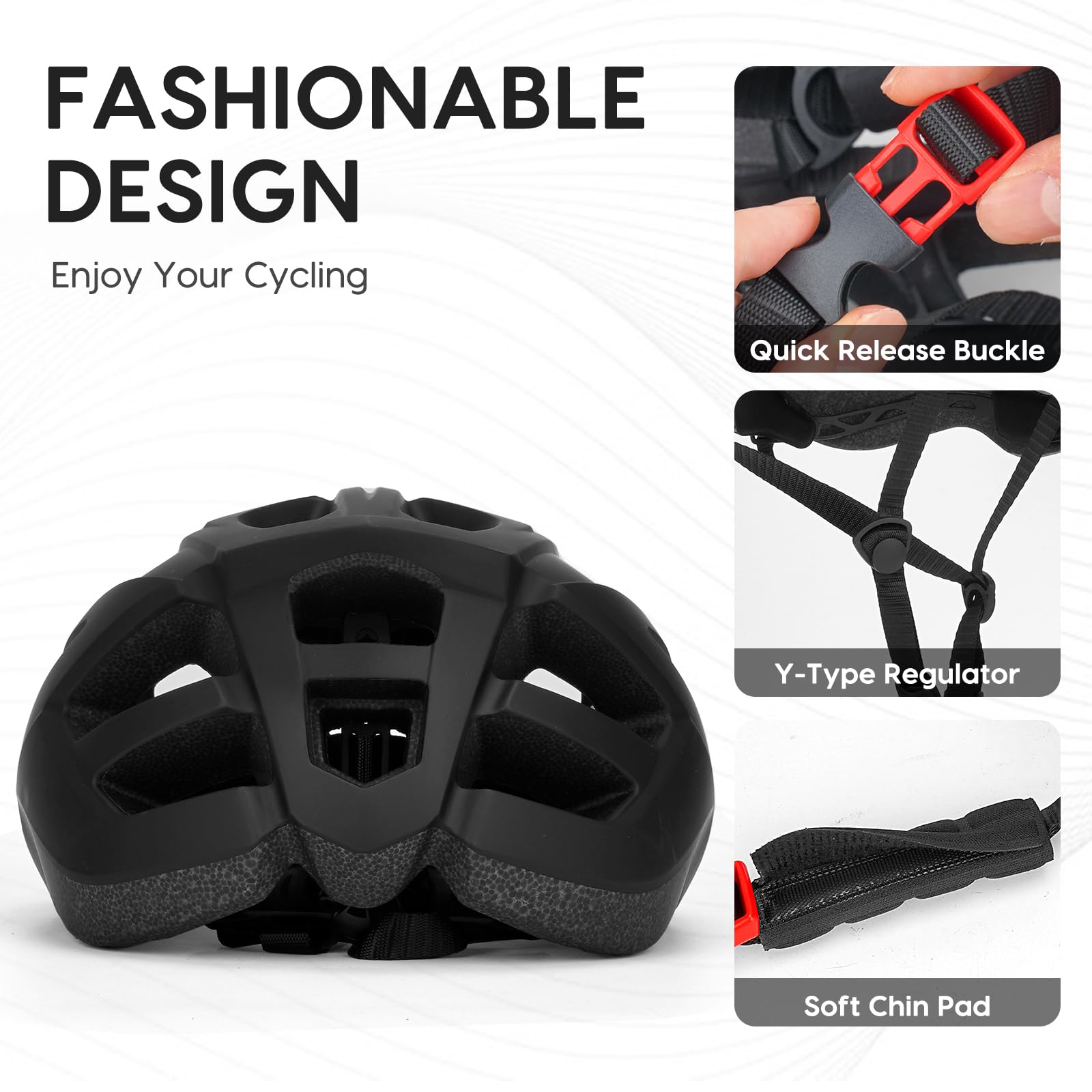 Casco da bici da uomo e donna, con prese d'aria oversize, casco da ciclismo leggero, casco da mountain bike e da strada, per adulti, casco da ciclismo regolabile 55-62 cm