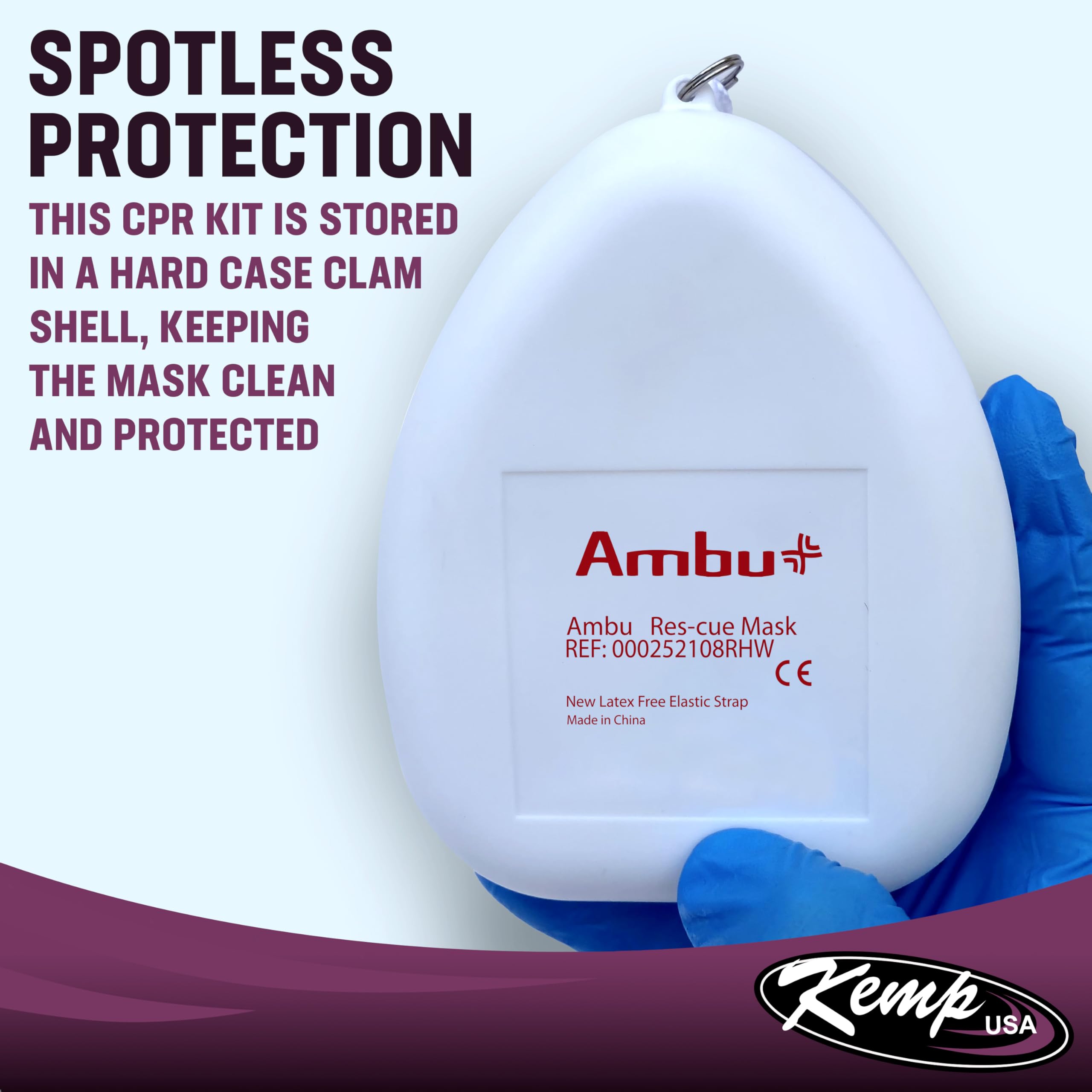 Kemp USA Ambu CPR Mask Kit - CPR Training -7