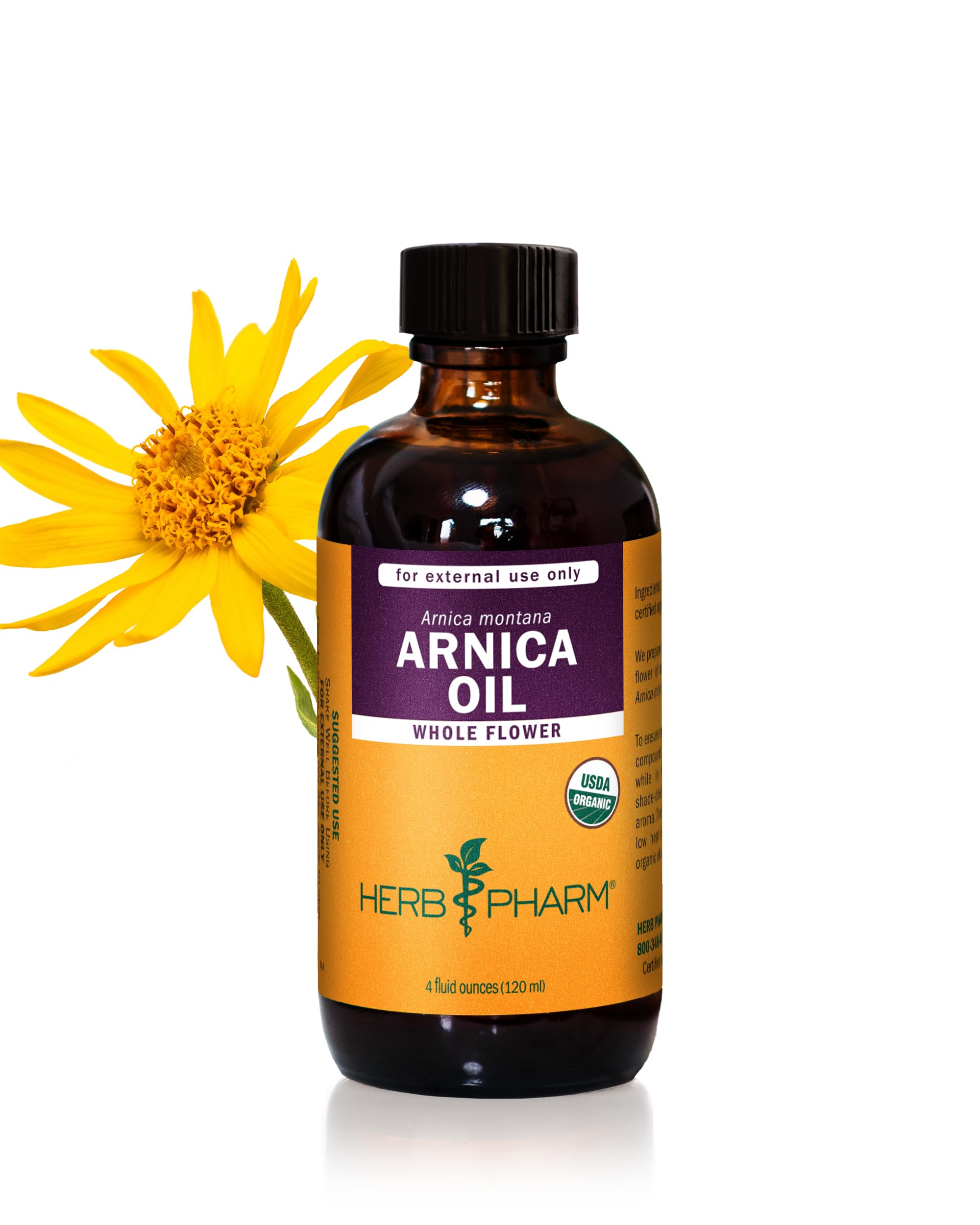 Herb Pharm Certified Organic Arnica Oil - 4 Ounce