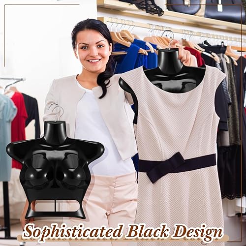 Miniatura 5 de Suzile 12 piezas de maniquí colgante para mujer, colgador de maniquí femenino, forma de vestido de cuerpo de plástico, espalda hueca, parte superior