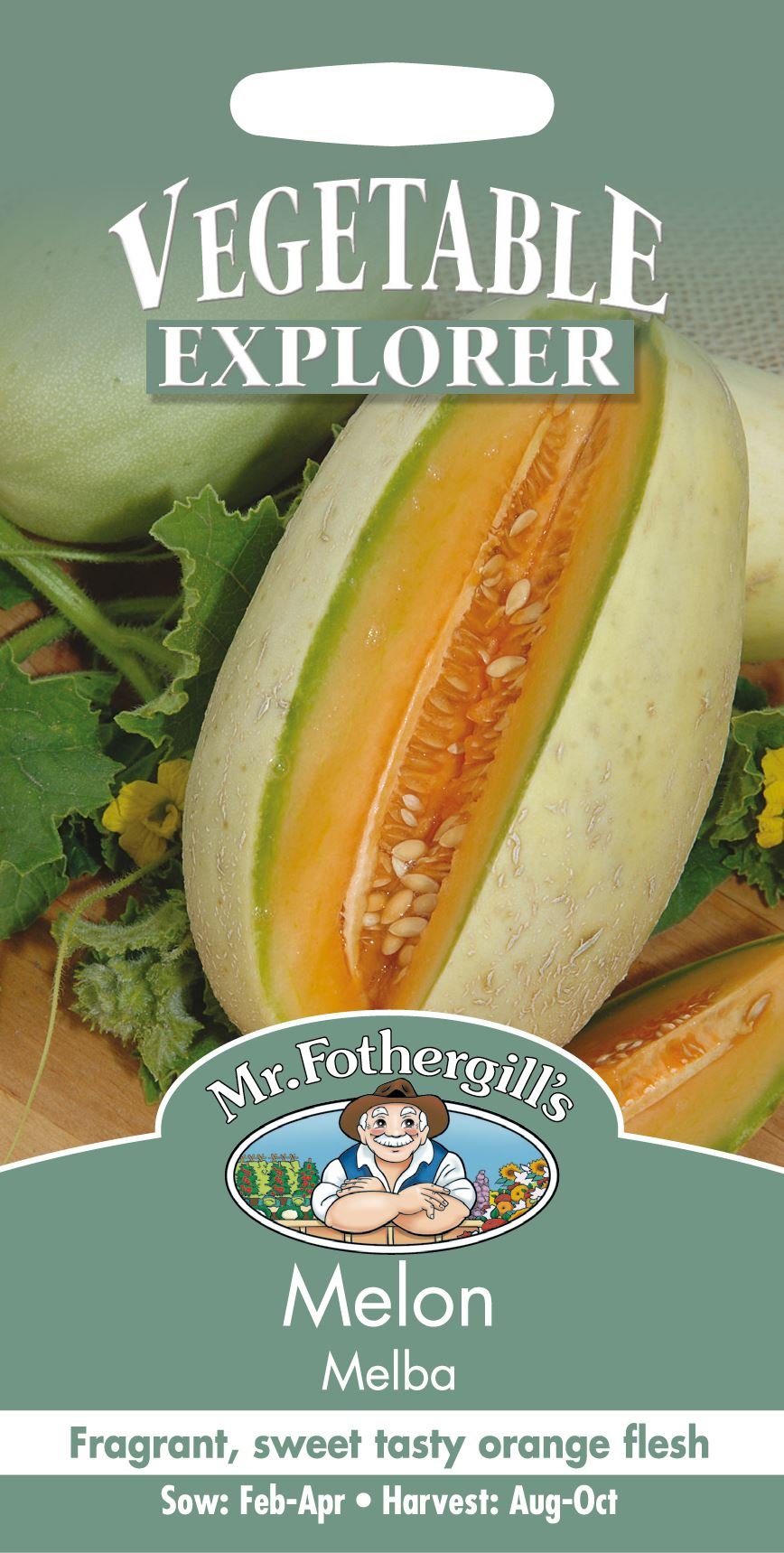 Mr Fothergills - Pictorial Packet - Vegetable - Melon Melba - 20 Seed