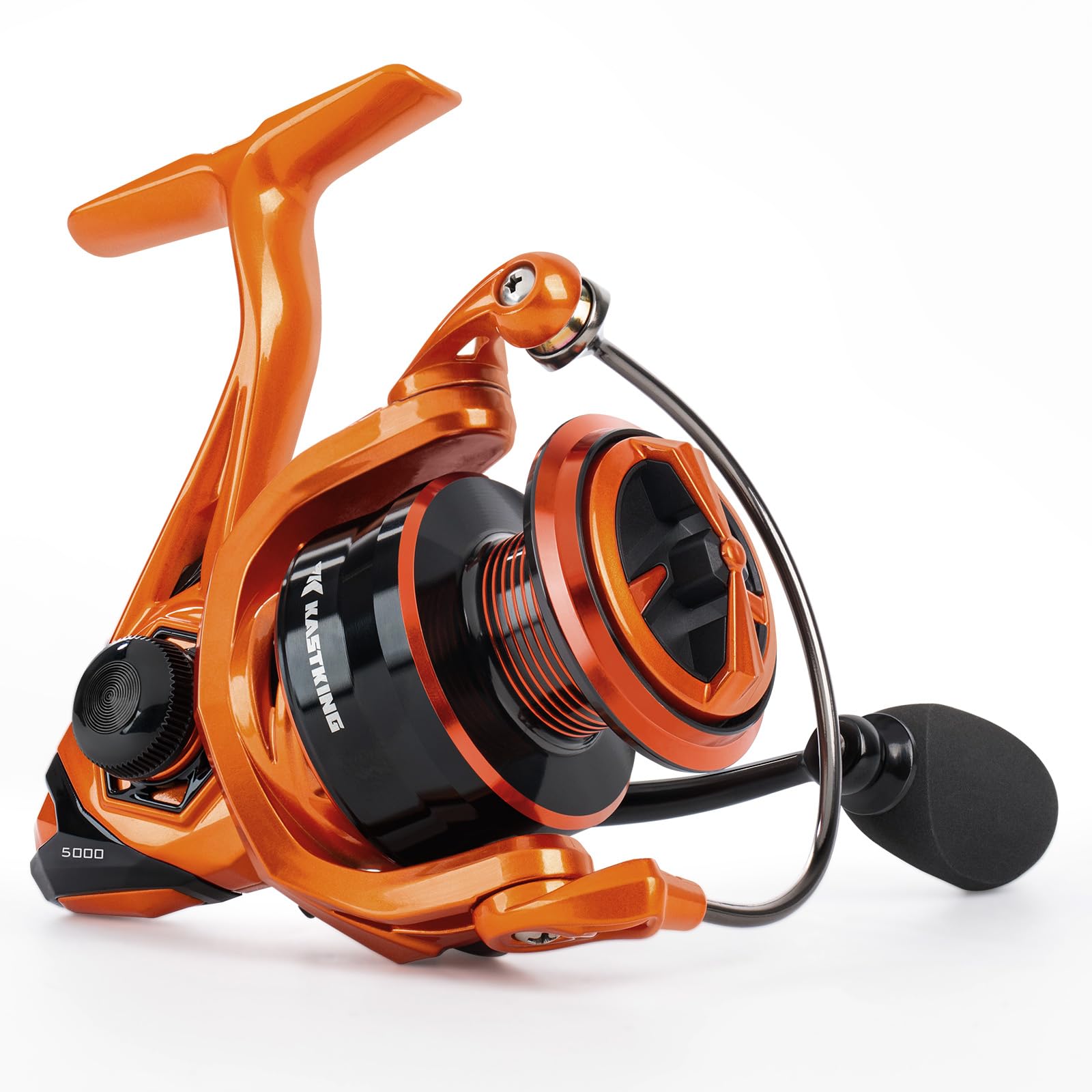 KastKing Lethal Blaze Spinning Fishing Reel, 17.6LBs Max Drag, 5.2:1 Gear Ratio, Ultra-Smooth Freshwater & Inshore Spinning Reel, CNC Aluminum Spool, Ideal for Bass & Trout Fishing