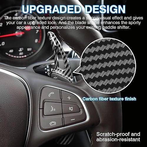 Miniatura 4 de Karltys Extensión de palanca de cambios de volante de fibra de carbono para Mercedes Benz B C GLA GLC GLE S Class Car Steering Wheel Shift Paddle