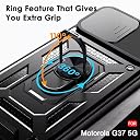 TheGiftKart Tough Armor Bumper Back Cover Case for Motorola Moto G37 5G | Kickstand & Ring Holder | 360 Degree Protection Back Cover Case for Motorola G37 5G (PC & TPU, Sliding Camera Cover, Black) gallery image