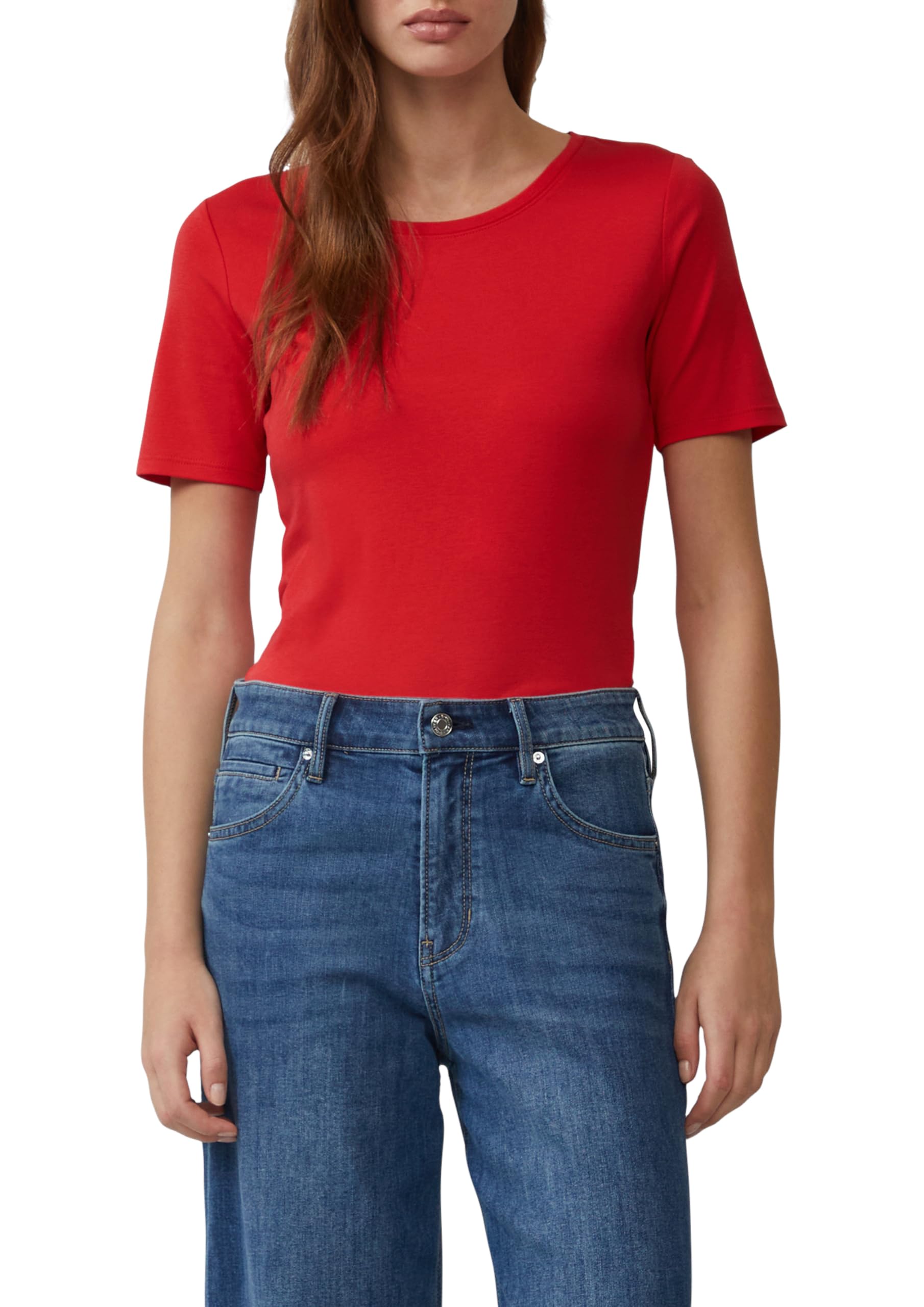 s.Oliver Slim Fit Interlock Jersey T-Shirt, red, 14
