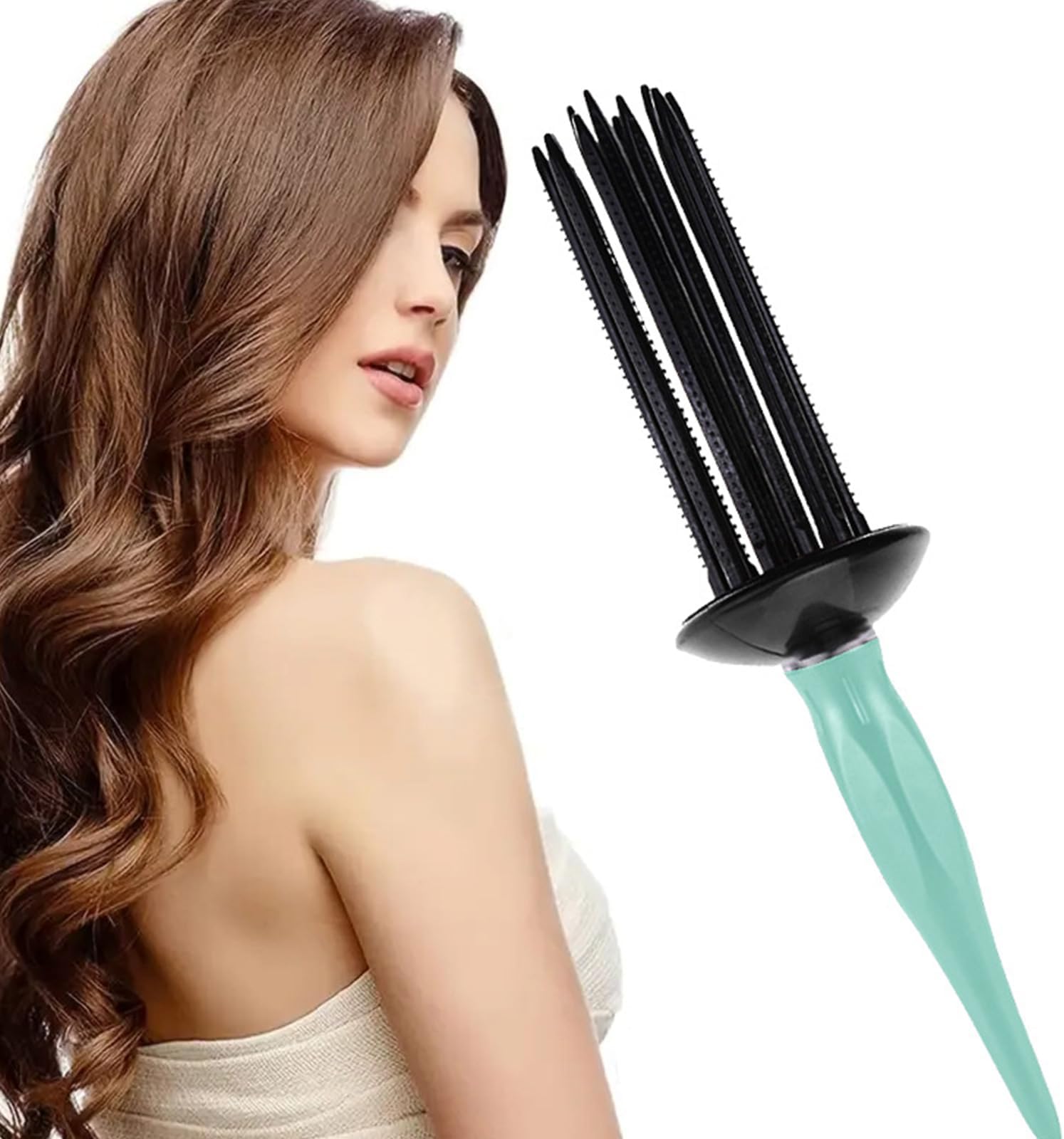 Curling Roll Comb, Curl Defining Brush Round Curly Hair Comb, Beautiful Curls Travel Friendly Hair Styling Tool, Create Dating Tools