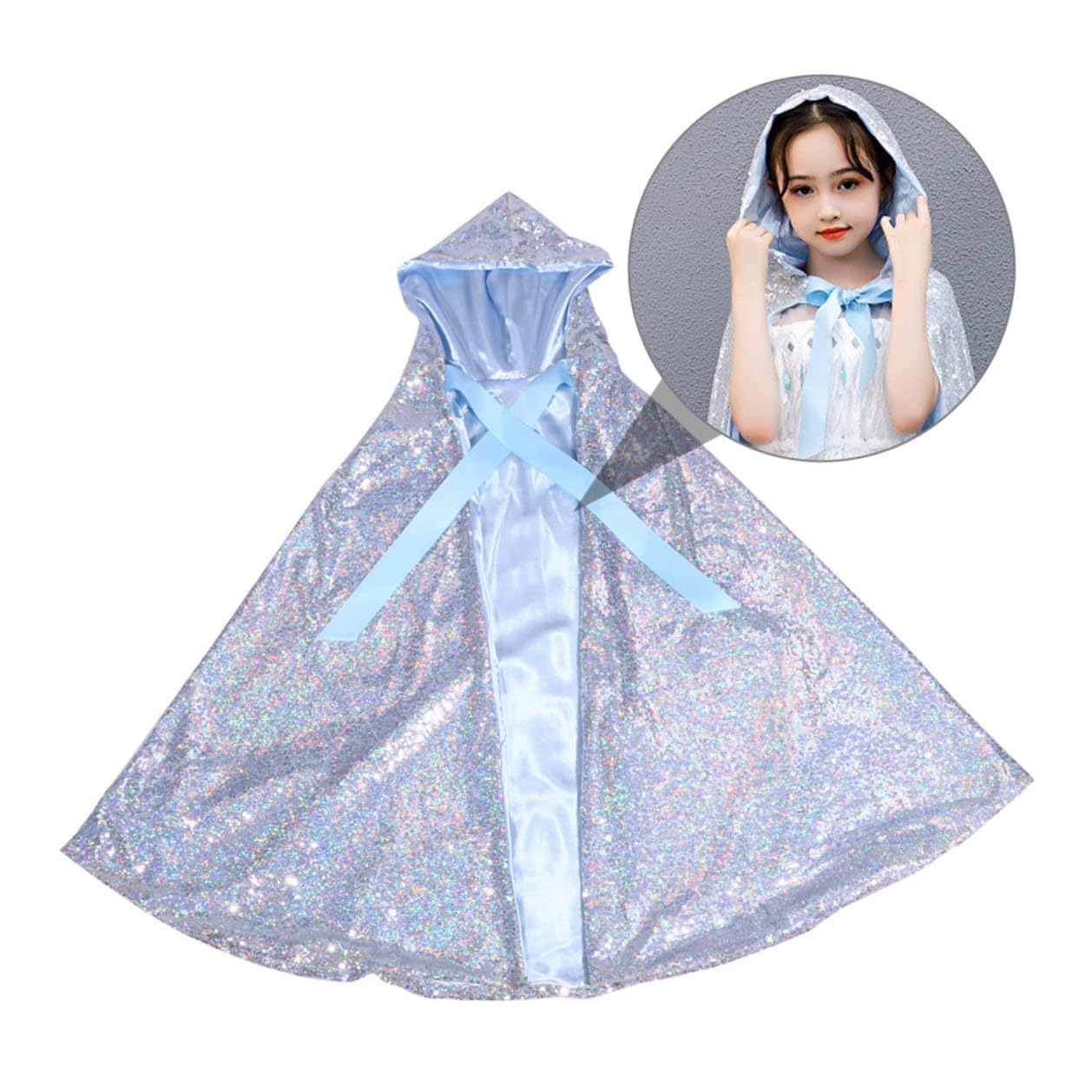 ifundom Mantello per Cappuccio Lucente Costume da Cosplay Autunnale Confortevole Mantello Elegante per Feste in Maschera e Compleanni Accessorio Antivento e Caldo per Giochi di Ruolo e