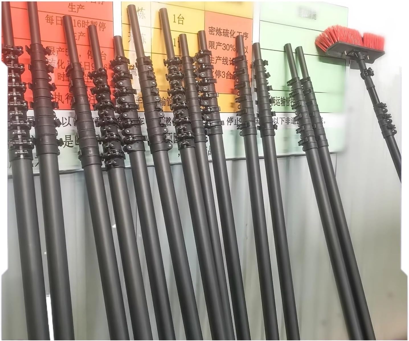 70 Feet Lightweight Carbon Fiber Telescopic Pole Water Fed Pole With Carbon Fiber Tube Rod Profiles