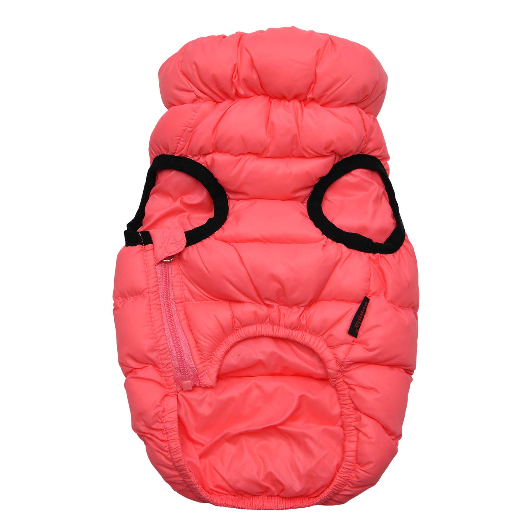 Puppia Abrigo de Invierno Ultraligero para Perro, Impermeable, cálido, para Clima frío, Cierre de Cremallera, para Perros pequeños y medianos, Rosa, Mediano