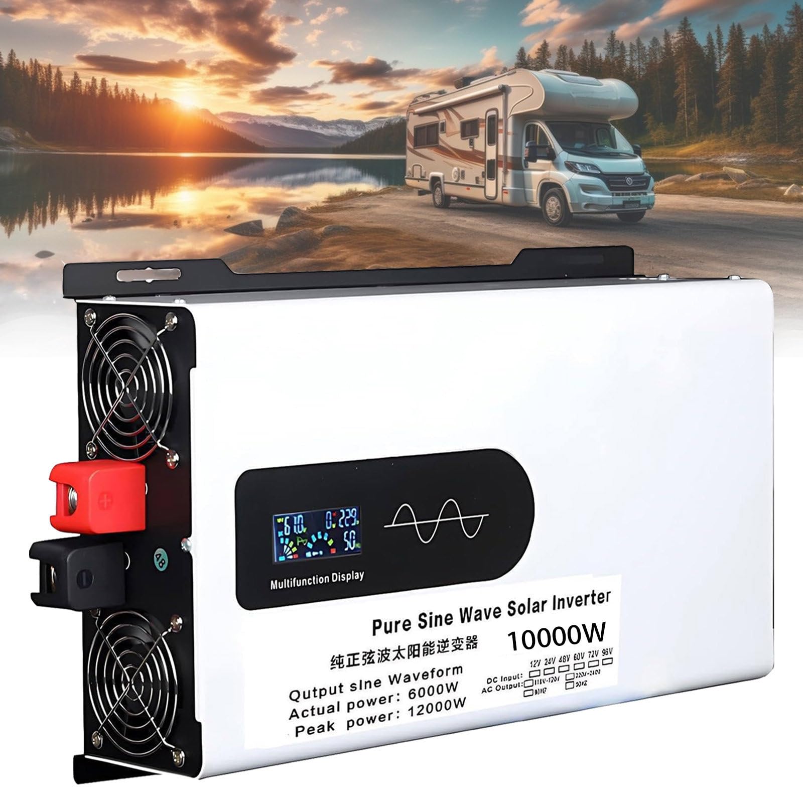 Onduleur solaire 72V 10000W pour stockage d'énergie domestique de DC à AC