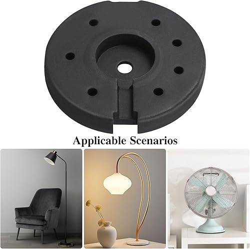 Miniatura 5 de Lámpara de pie de hierro, base de peso, lámpara de pie de mesa, solo soporte, lámpara de escritorio, cargador fundido, chasis de luz redondeado para