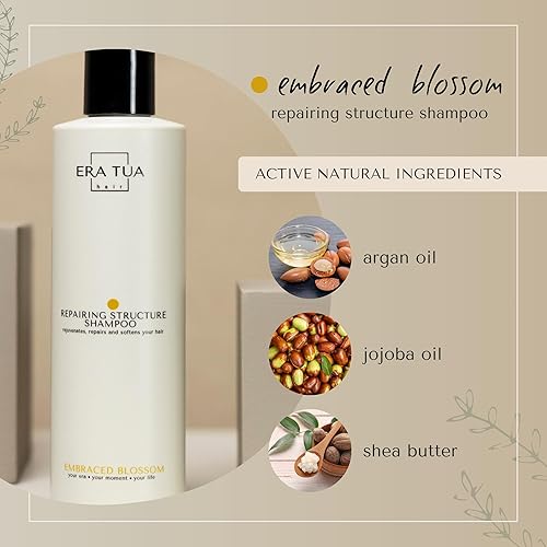 Miniatura 3 de Champú Embraced Blossom  Champú reparador formulado y fabricado en Holanda para cabello dañado  Aroma dulce de neroli, azahar y jazmín 8.5 fl oz