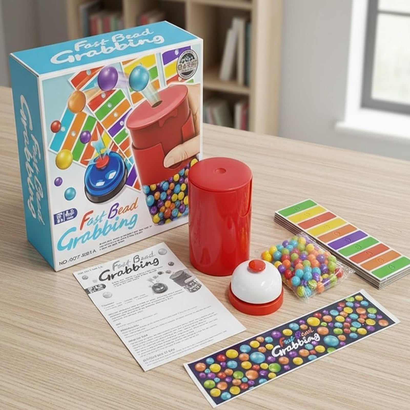 Fast Bead Grabbing Game – Jeu De Bingo Des Couleurs – Réflexes Et Coordination – Soirée En Famille Ou Entre Amis