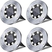 Vista 13 de Luz solar de suelo, luces solares impermeables para jardín, luz de jardín al aire libre mejorada, impermeable, brillante en el suelo, luces
