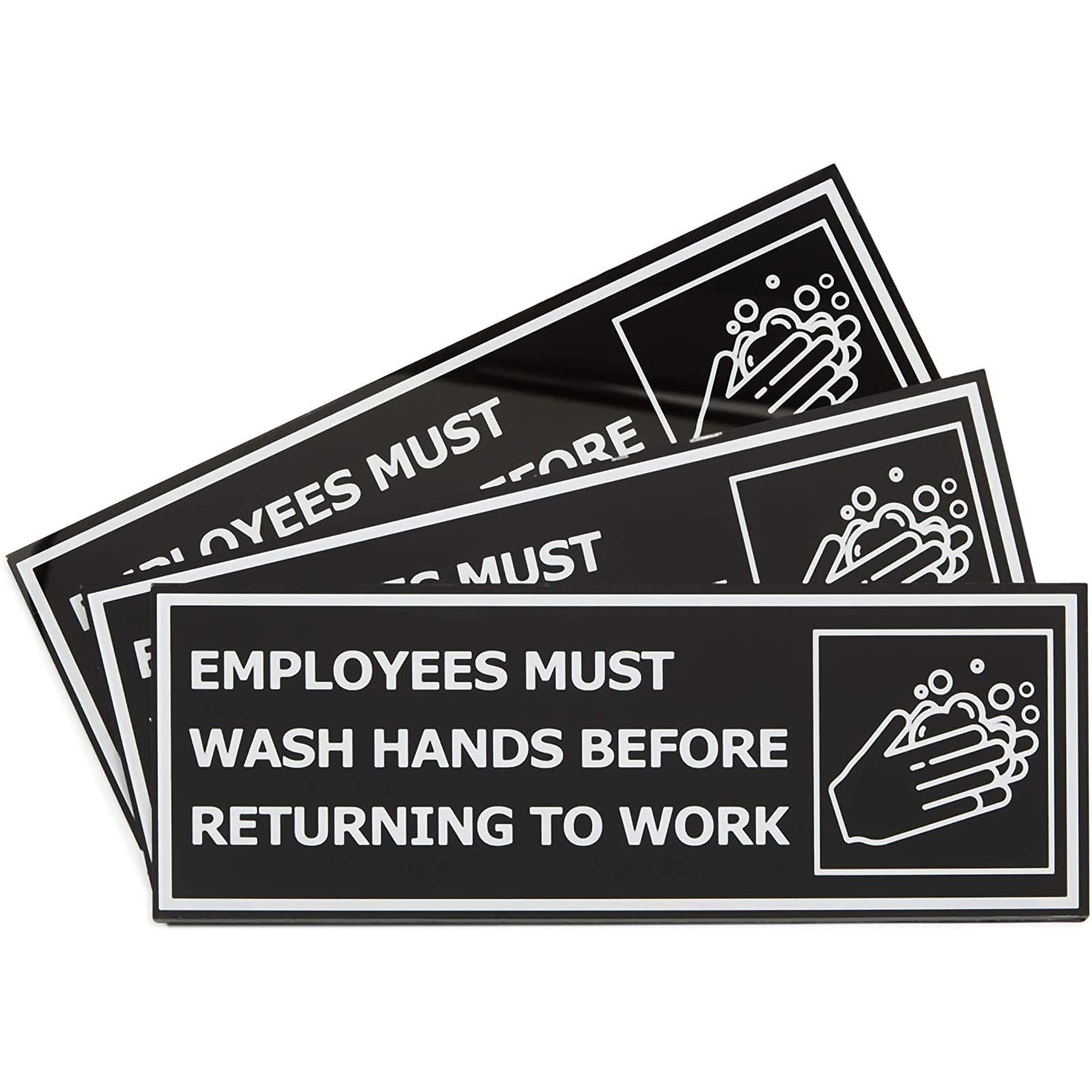 Snapklik.com : Stockroom Plus 3 Pack Magnetic Bathroom Sign, Employees ...