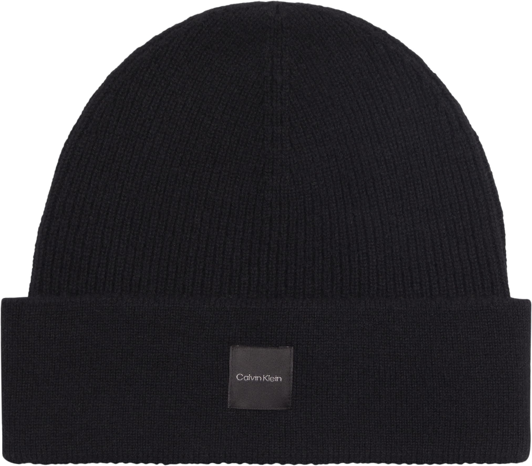 Calvin Klein Women's Beh - Pvh Black Cashmere Chunky Open Rib Beanie Tg. One Size One Size, One Size, One Size