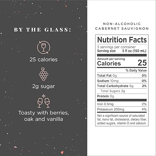 Miniatura 2 de Joyus Vino tinto sin alcohol, Cabernet Sauvignon, galardonado el mejor vino desalcoholizado de su clase, complejo y cálido, bajo en azúcar y bajo en