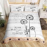 Vista 10 de Juego de ropa de cama rústica de retazos, tamaño individual, funda de edredón de cabaña campestre para niños, adolescentes y adultos, a cuadros, oso