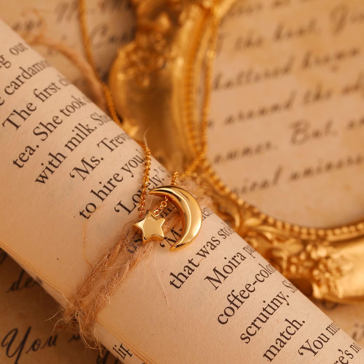 MRSXIA Gold Necklace for Women Pendant 18K Gold Filled Dainty Chain Simple Jewelry - Image 3